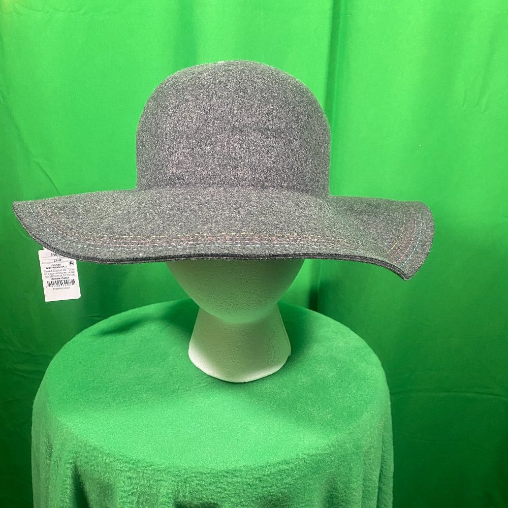 Heather Grey 2T To 5T Children’s Girls Wide Brim Hat